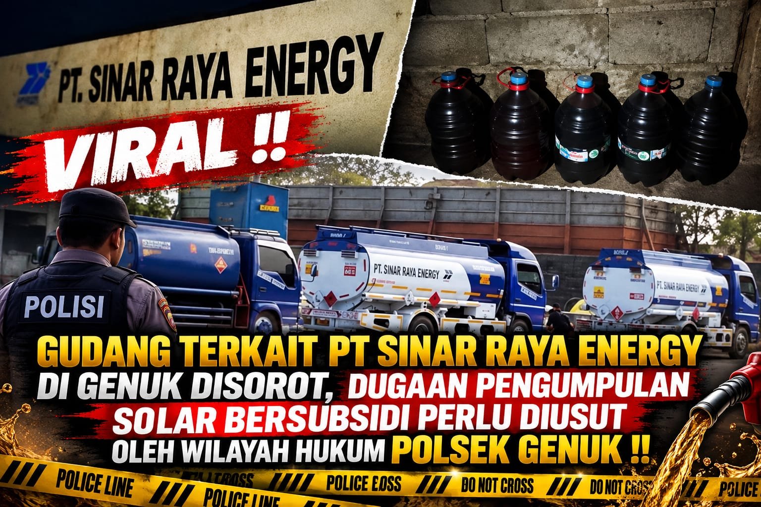 Gudang Terkait PT Sinar Raya Energy di Genuk Disorot, Dugaan Pengumpulan Solar Bersubsidi Perlu Diusut Oleh Wilayah Hukum Polsek Genuk !!