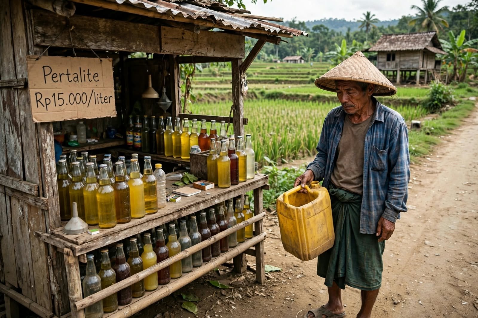 Pemerintah Harus Berikan Solusi Harga Pertalite Eceran Tembus Rp 15000 di Pelosok Kampung, Petani Menjerit