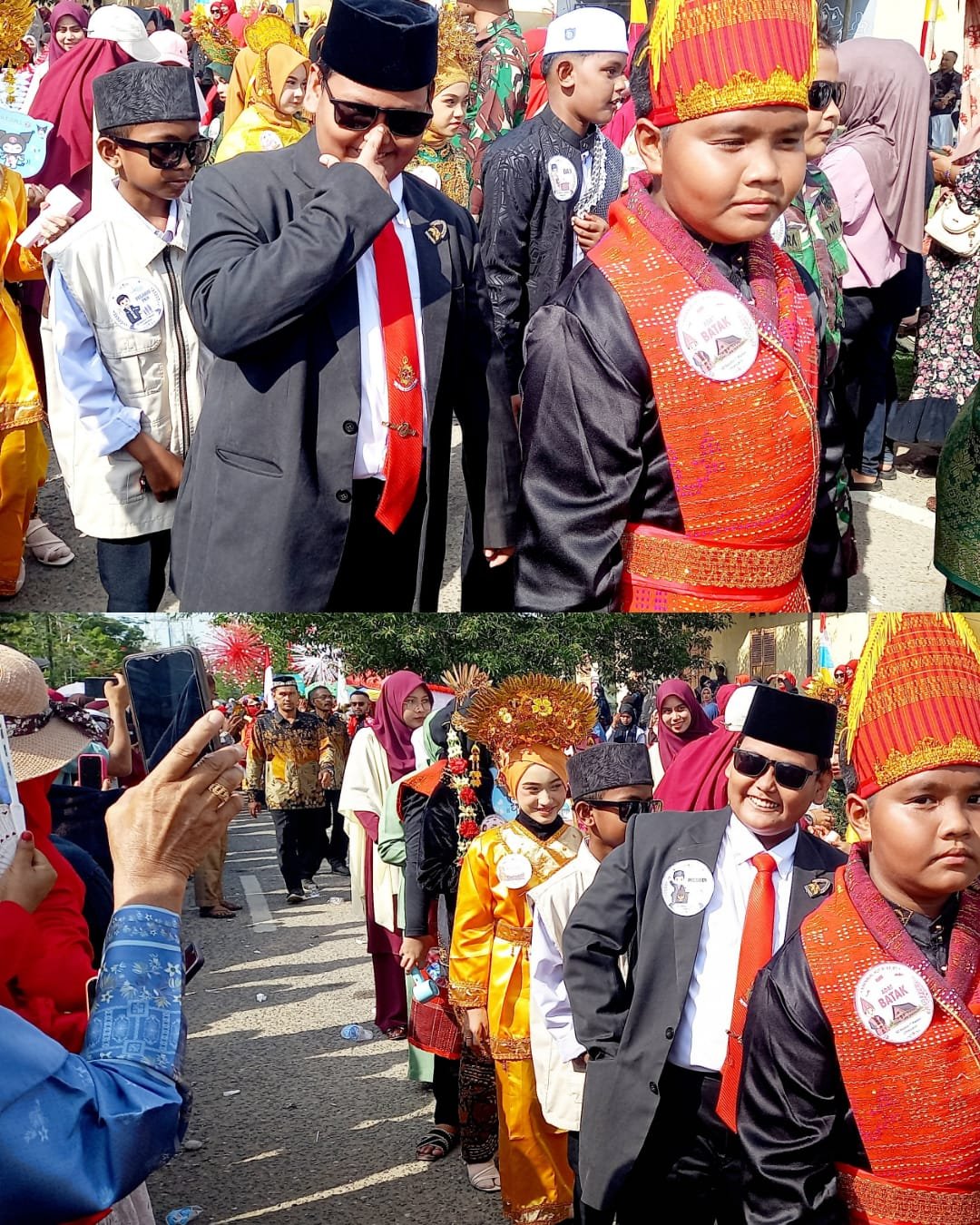 Saat Prabowo lewat Ibu-ibu Histeris, Dalam Barisan Karnaval HUT RI Ke-81 di Lhoksukon